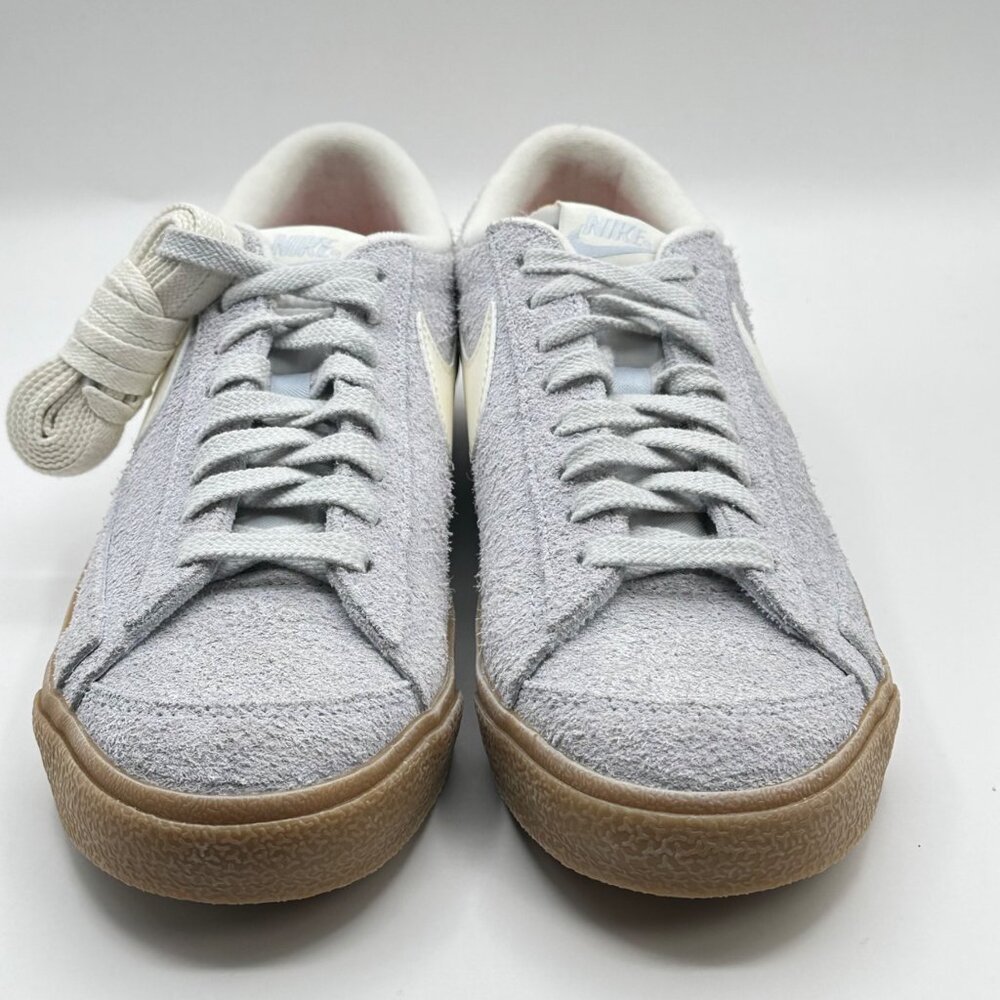 Women's Nike Blazer Low '77 Vintage Football Grey Suede Shoes FQ8060‑003 Size 12 - Picture 2 of 8